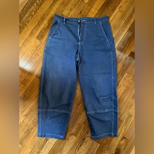 everlane barrel pants size 12 hand-dyed blue